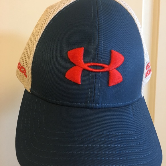 under armour red white and blue hat